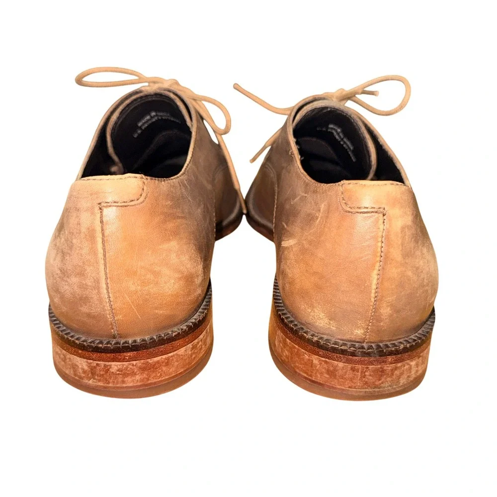 Cole Haan Derby Shoes Mens 8.5 Pre-Owned Dress Shoes Tan Leather Lace Up C11434